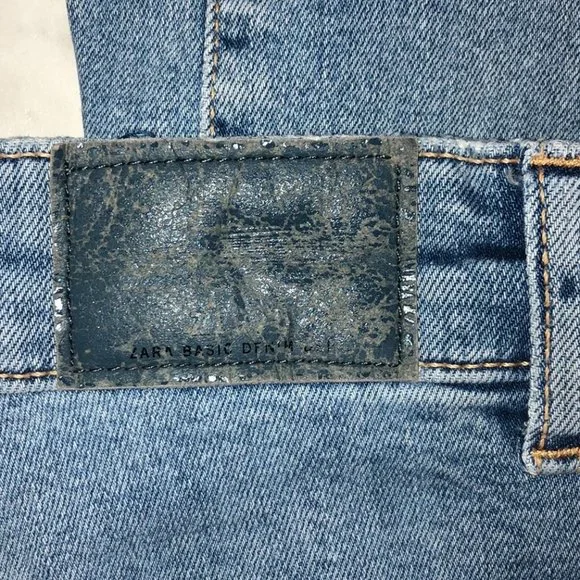 ZARA- Blue Distressed Jeans - Picture 7 of 9